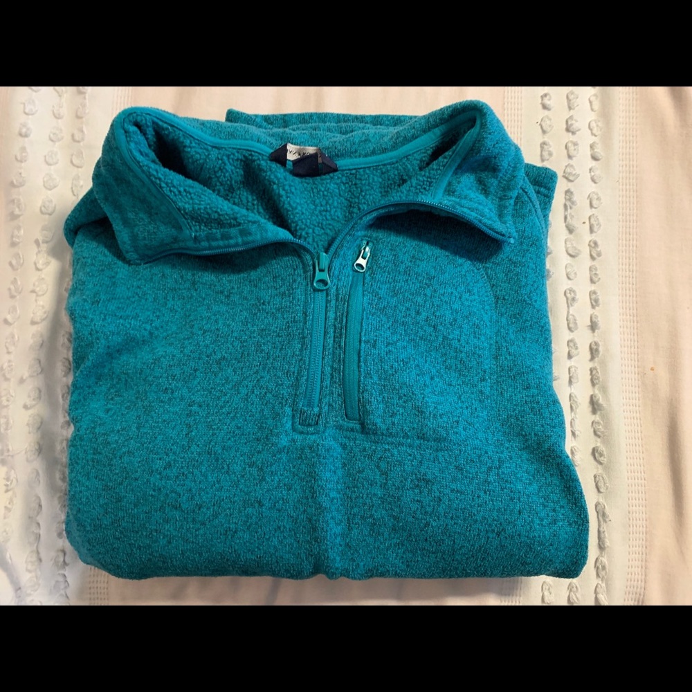 Teal quarter zip XXL
